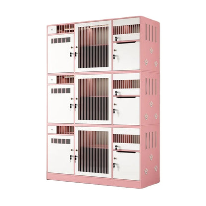 #JFactory Direct Sustainable Pine Wood Pet House Luxury Cat Sleep Cage Fun Cat Villa Breeding Cage for Cats