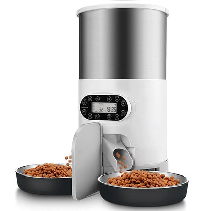 Cat Timing Feeder Smart APP Cat Feeder With Double Meal Pet Dog Food Automatic Dispenser Suitable Small Cats Dogs Remote Feeding