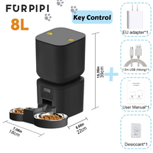 Furpipi 4L/8L Automatic Cat Feeder with Key Control Furpipi Manufacture User-Friendly Time Setting Feeder for Pets Dogs Cats