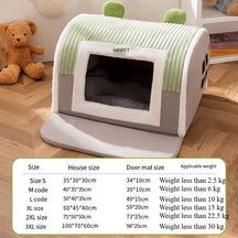 Dog House A Small-Sized Pet House That Can Be Easily Washed Provides Warmth in Winter Closed-Type House All Seasons for Sleeping