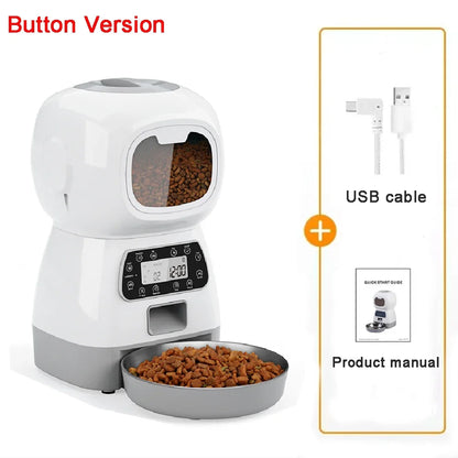 Petavista Automatic Cat Feeder Pet Smart WiFi Food Kibble Dispenser Remote Control Auto Feeder For Cat Dog Dry Food Accessories