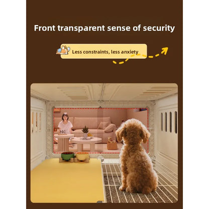 Small Dog Cage with Toilet Separated Pet House One Room One Hall One Bath Indoor Dog Villa
